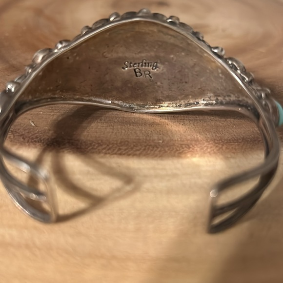 Turquoise Cluster Cuff Bracelet - Picture 5 of 8